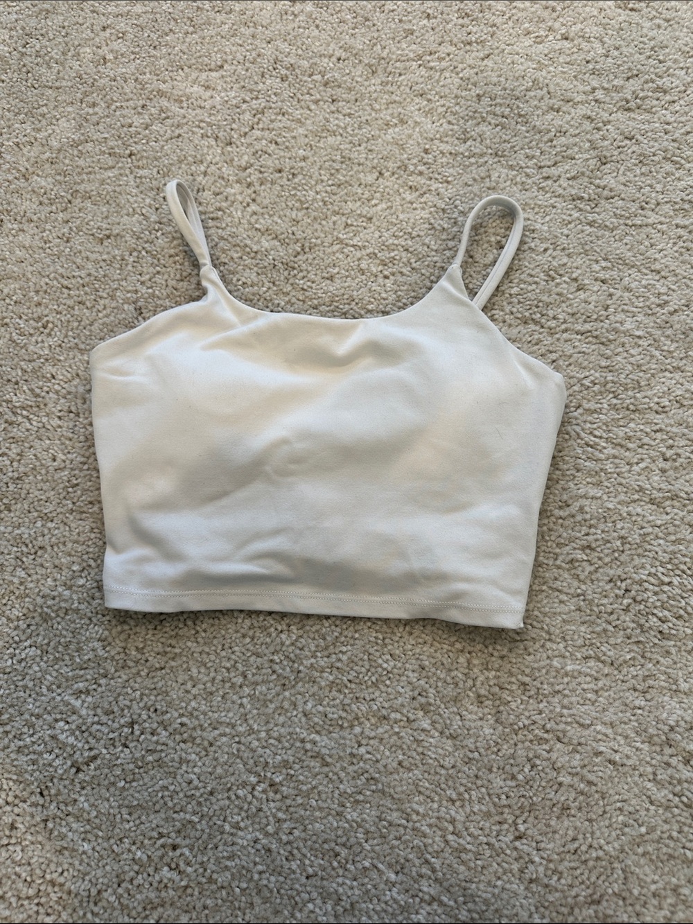 Everyday Slim-Strap Cream Cami Top